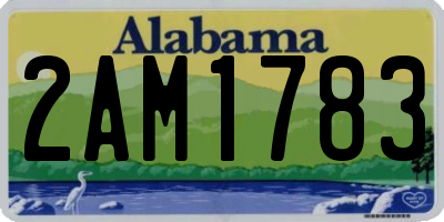 AL license plate 2AM1783