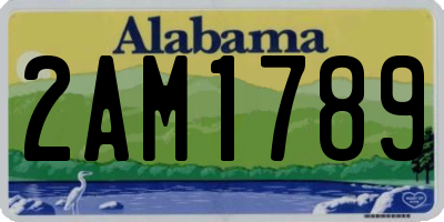 AL license plate 2AM1789