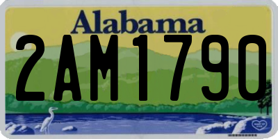 AL license plate 2AM1790