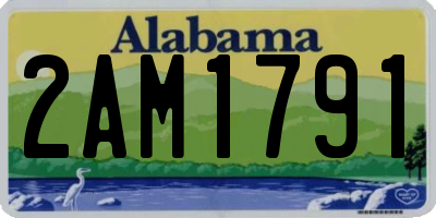 AL license plate 2AM1791