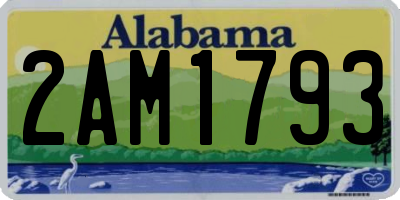 AL license plate 2AM1793