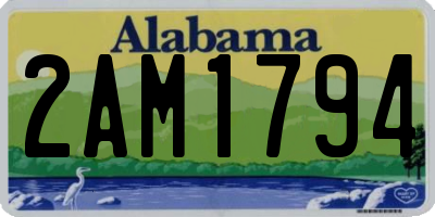 AL license plate 2AM1794