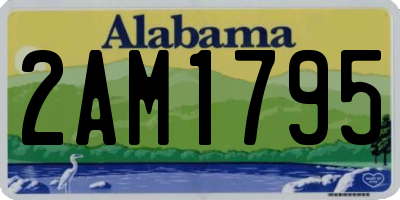 AL license plate 2AM1795