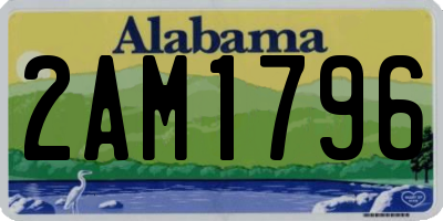 AL license plate 2AM1796