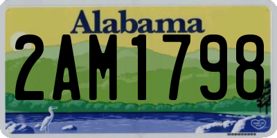 AL license plate 2AM1798