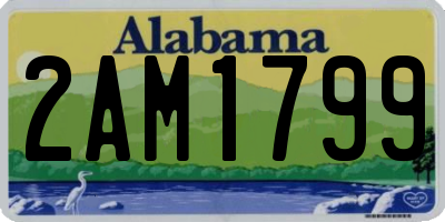 AL license plate 2AM1799