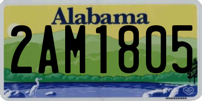 AL license plate 2AM1805