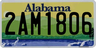 AL license plate 2AM1806
