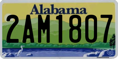 AL license plate 2AM1807