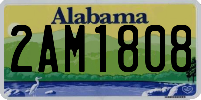 AL license plate 2AM1808