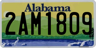 AL license plate 2AM1809