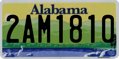 AL license plate 2AM1810
