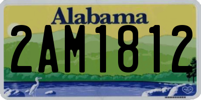 AL license plate 2AM1812