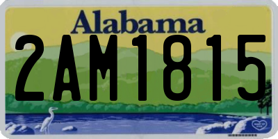 AL license plate 2AM1815