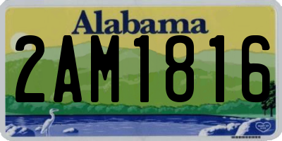 AL license plate 2AM1816