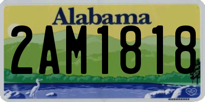 AL license plate 2AM1818