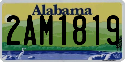 AL license plate 2AM1819