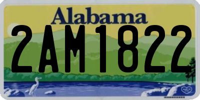 AL license plate 2AM1822