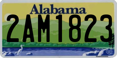 AL license plate 2AM1823