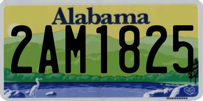 AL license plate 2AM1825