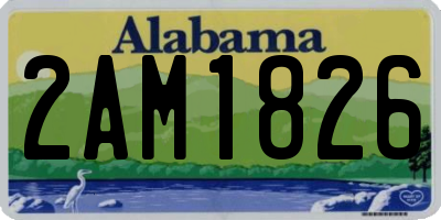AL license plate 2AM1826