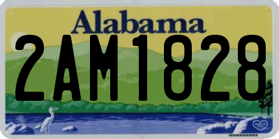AL license plate 2AM1828