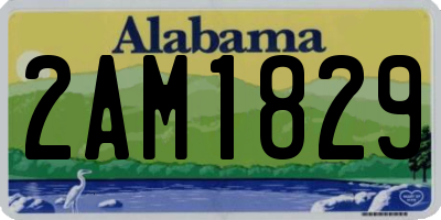 AL license plate 2AM1829