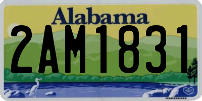 AL license plate 2AM1831