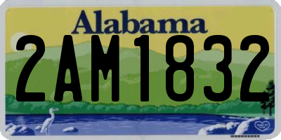 AL license plate 2AM1832