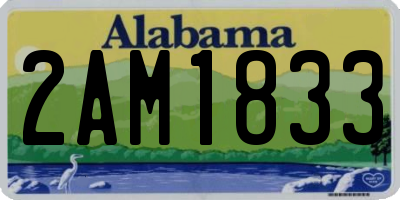 AL license plate 2AM1833