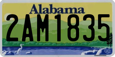 AL license plate 2AM1835