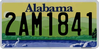 AL license plate 2AM1841