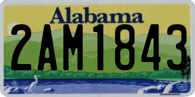 AL license plate 2AM1843