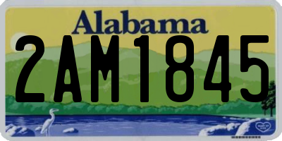 AL license plate 2AM1845