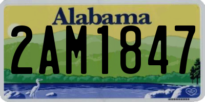 AL license plate 2AM1847