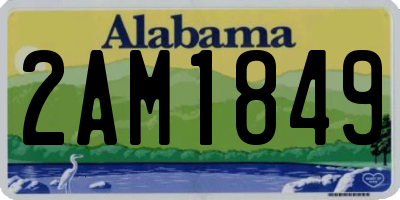 AL license plate 2AM1849