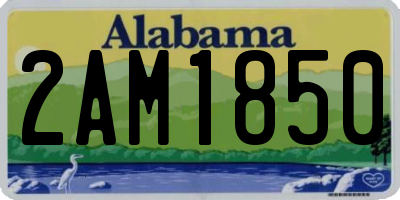 AL license plate 2AM1850