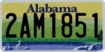 AL license plate 2AM1851