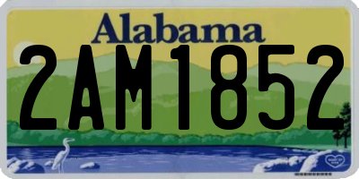 AL license plate 2AM1852
