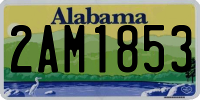 AL license plate 2AM1853