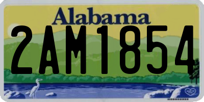AL license plate 2AM1854