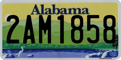 AL license plate 2AM1858