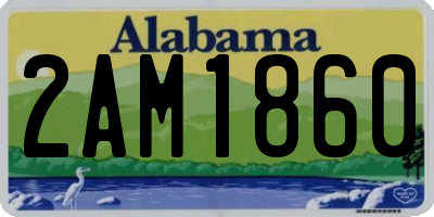 AL license plate 2AM1860