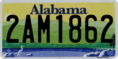 AL license plate 2AM1862