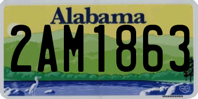 AL license plate 2AM1863