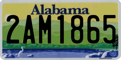 AL license plate 2AM1865