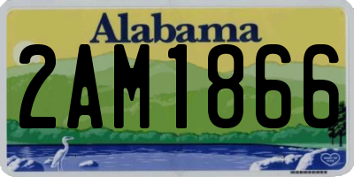 AL license plate 2AM1866