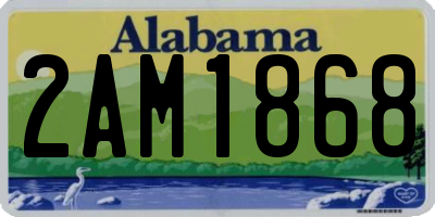 AL license plate 2AM1868