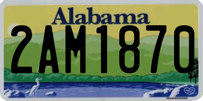 AL license plate 2AM1870