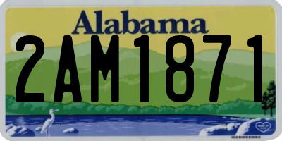 AL license plate 2AM1871